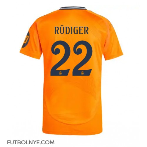 Camiseta Real Madrid Antonio Rudiger #22 Visitante Equipación 2024-25 manga corta